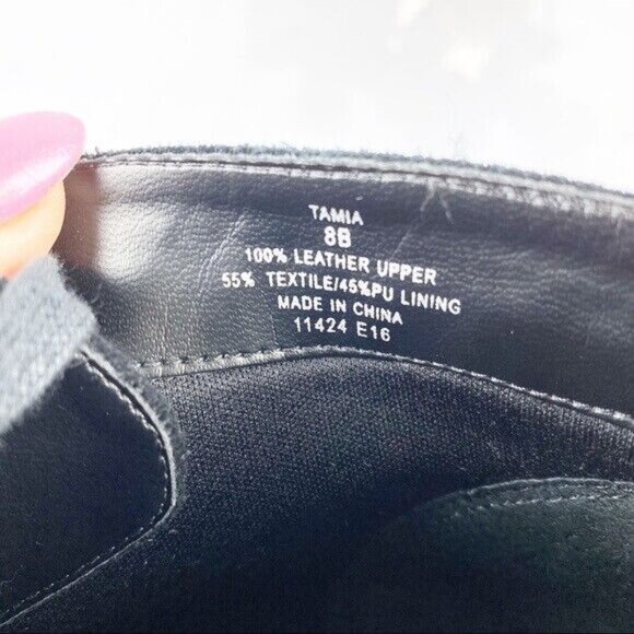 LRL Ralph Lauren Women's Tamia Boot Size 8 Black Suede Wedge Bootie Lace Up - Picture 6 of 9